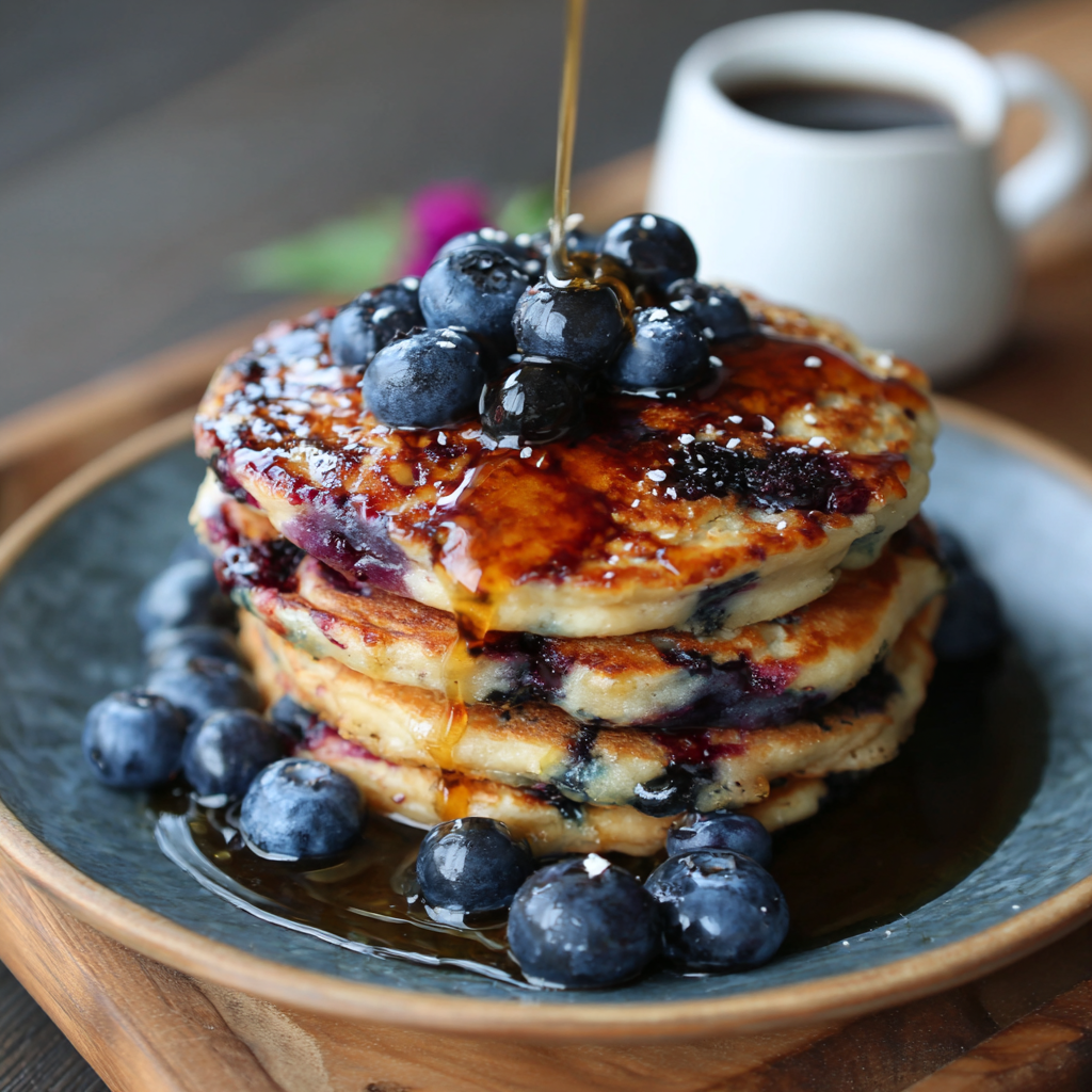 Blueberry Protein Pancakes